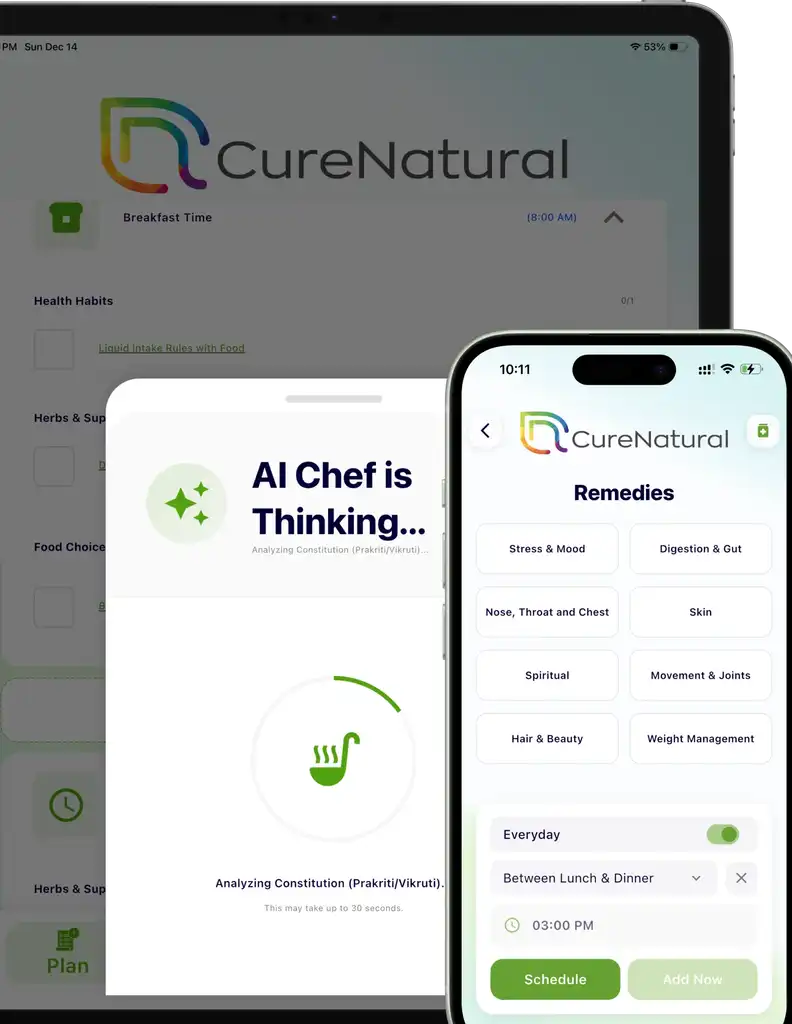 ipad and iphone screenshots curenatural mobile app for ayurveda